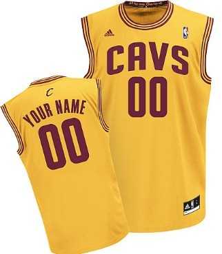 Men & Youth Customized Cleveland Cavaliers Yellow Jersey->customized nba jersey->Custom Jersey